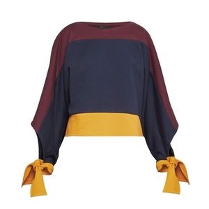 BCBG Dark Navy Combo Blocked Top